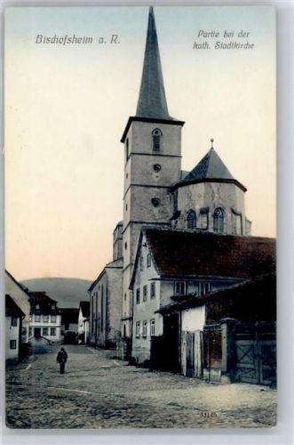 97653 W8743 Bischofsheim a d Rhön - Partie bei der kath. Stadtkirche
