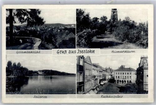 58636 W5860 Iserlohn - Bismarckturm Rathausplatz Seilersee