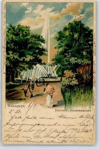 Herrenhausen 1904 Fontaine im Großen Garten