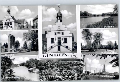 Lingen Rathaus Kriegerdenkmal Emsparie Stadtpark