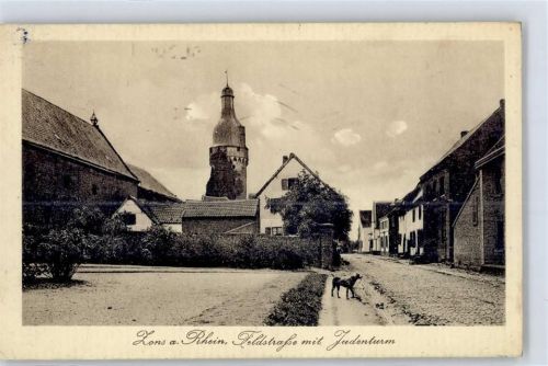 41539 W4047 Zons - Feldstrasse mit Judenturm