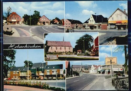 26434 W2942 Hohenkirchen , Oldenburg - Geschäft Kirche Strassenbilder