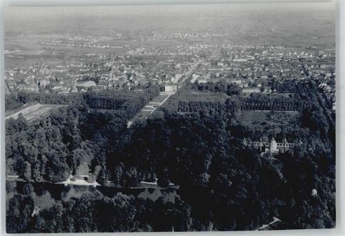 Schwetzingen Fliegeraufnahme Blick mit Schlosspark