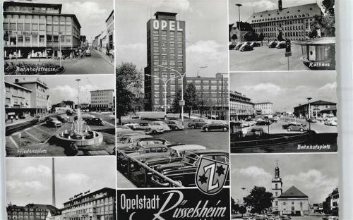 Rüsselsheim Opel Werk Stadtpark Friedensplatz Bahnhofsplatz Rathaus