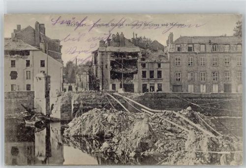 Charleville-Mezieres Brücke zerstört