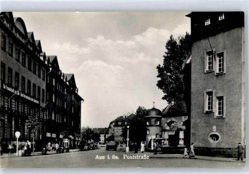 08280 O9400 Aue , Sachs Foto AK Poststraße
