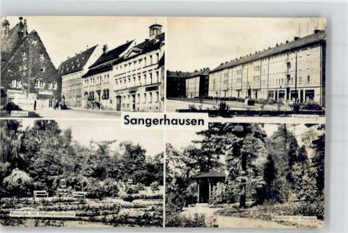 Sangerhausen Rathaus Rosarium Pavillon Hoffmanndenkmal