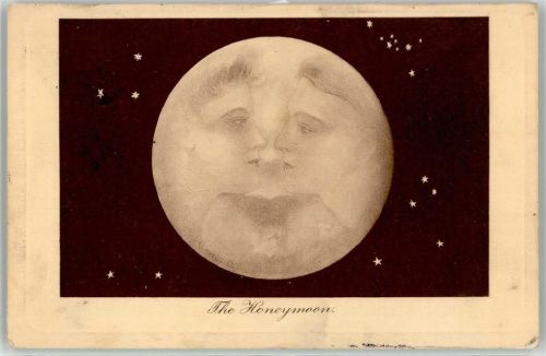 The Honeymoon Frau Himmelskörper 1911 Künstlerkarte