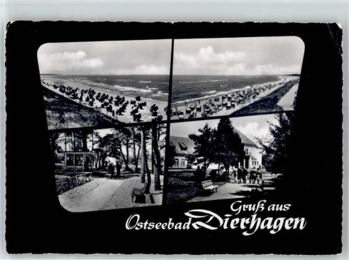 18347 O2593 Dierhagen , Ostseebad - Strand Ferienheim