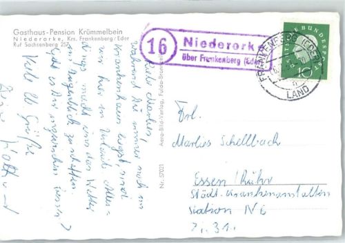 34516 W3546 Niederorke - Landpoststempel