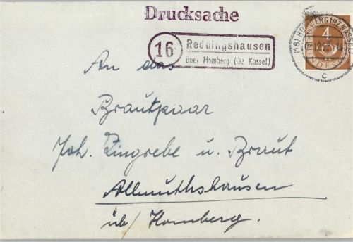 Reddingshausen Landpoststempel