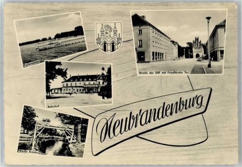 17033 O2000 Neubrandenburg , Meckl - Friedländer Tor Bahnhof Tollensesee Weiße Brücke