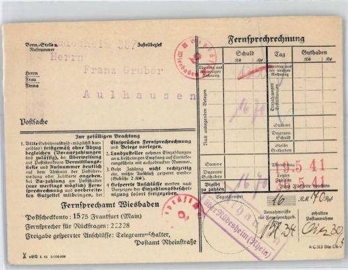Aulhausen Landpoststempel