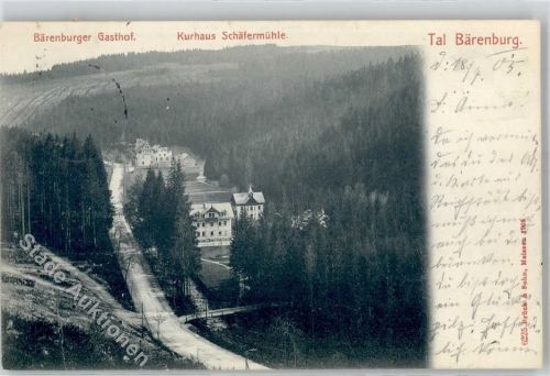 Bärenburg 1905 Kurhaus Schäfermühle Gasthaus