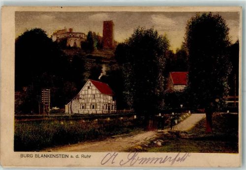 Hattingen 1918 Burg Blankenstein Fachwerkhaus