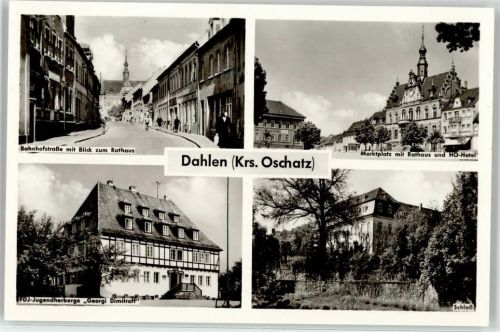 Dahlen Bahnhofstrasse Rathaus Marktplatz Jugendherberge Schloss