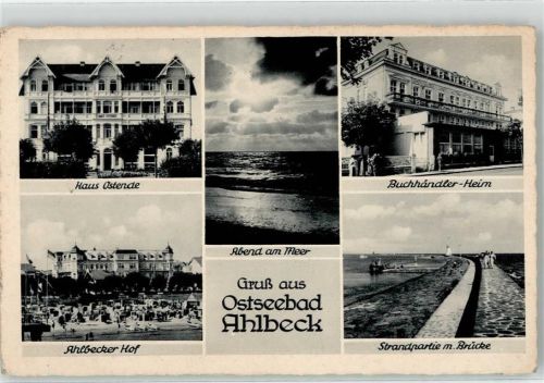 17375 O2111 Ahlbeck - Haus Ostende Buchhändlerheim Strand Ahlbecker Hof