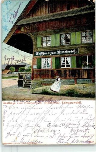 Höllental 1904 Gasthaus zum Himmelriech Bahnpost Freiburg Donaueschingen Zug-Nr. 1541
