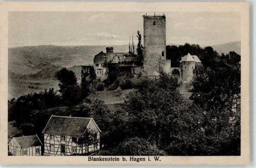 45525 W4320 Hattingen , Ruhr 1916 - Burg Blankenstein