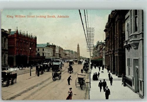 Adelaide 1911 - King William Street looking South Straßenbahn