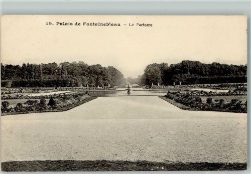 Fontainebleau Le Parterre Palais Brunnen Garten Park
