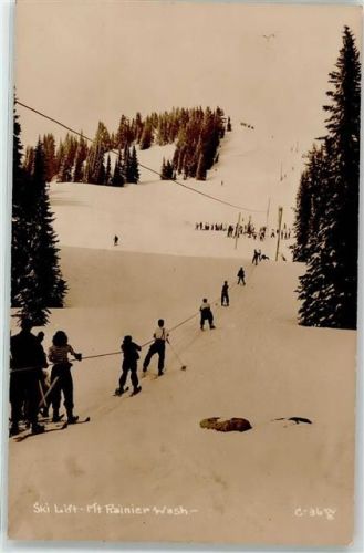Seattle Ski Lift Winter Mount Rainier Wash