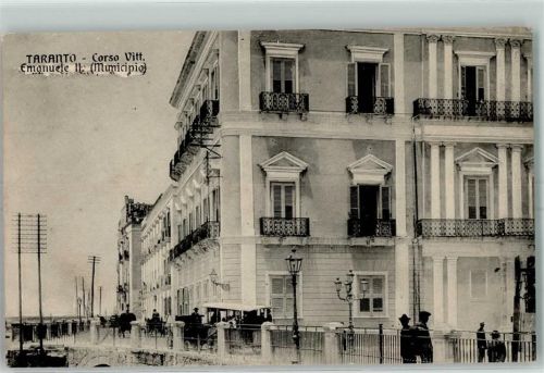 74100 Taranto 1919 - Corso Vitt. Emanuele Il Municipio Pferdestraßenbahn