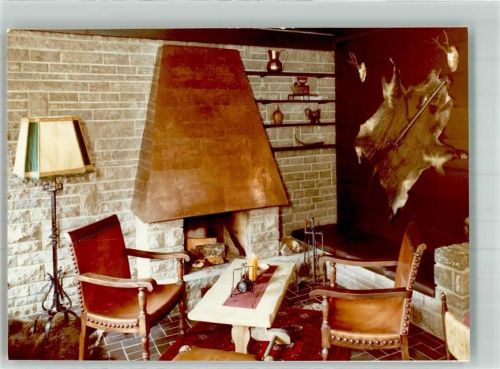 Kapfenhardt Gasthaus Kapfenhardter Mühle Jagdzimmer Kaminecke Foto Original aus Archiv eines Ansichtskartenverlags Ort handschriftlich