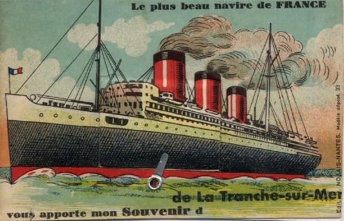 La Tranche-sur-Mer Tranche-sur-Mer (Frankreich) Leporello, Dampfschiff I-II