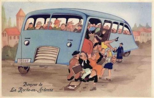 La Roche-en-Ardenne La Roche-en-Ardenne (Belgien) Leporello Omnibus I-II (Ecken abgestossen, Stauchung)