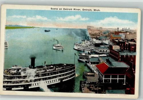 Detroit Hafen Dampfschiffe