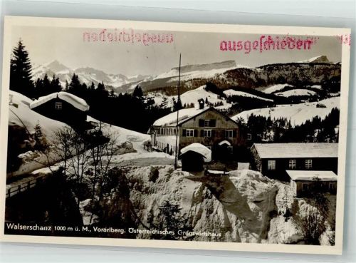 Dornbirn Gasthaus Walserschanz Grenze Winter