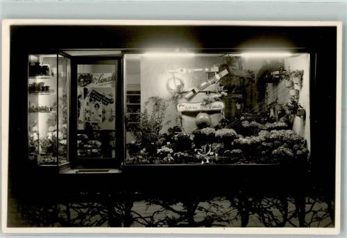 1954 Blumengeschäft Schufenster Beruf AK