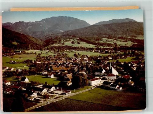 Benediktbeuern Fliegeraufnahme Ort handschrfitlich Foto Original aus Archiv eines Ansichtskartenverlags