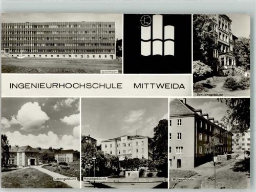 Mittweida Ingenieurschule Laborgebäude Hauptgebäude Wohngebäude Sektionsgebäude Fotograf Pehlke VEB Bild und Heimat