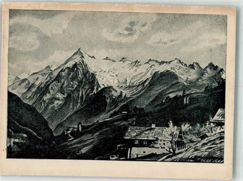 Krefelder Hütte Hüttenstempel sign. Oberschneider Kitzsteinhorn