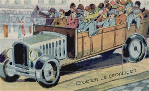 Groningen Groningen (Niederlande) Leporello I-II (Stauchung, fleckig RS)