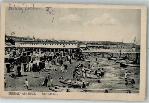 Ahlbeck 1921 Schwimmbad Strandleben