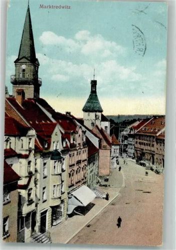 Marktredwitz 1918 Markt mit St.-Bartholomäus-Kirche