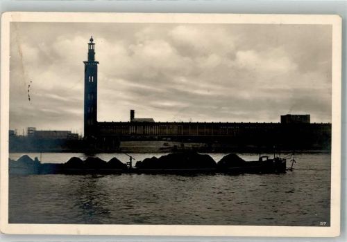 Köln Deutz 105 1928 Messegelände am Rhein Rheinschiff