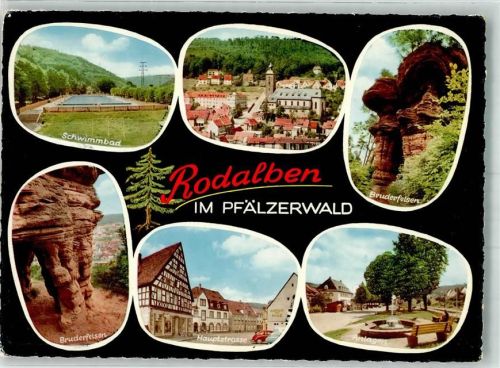 Rodalben 1965 Schwimmbad Hauptstrasse Bruderfelsen