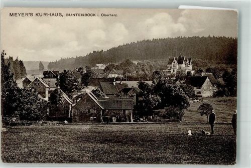 Buntenbock 1912 Panorama des Ortes mit Meyer's Kurhaus
