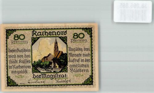 Rathenow Notgeld 80 Pfennig Zietenhusar
