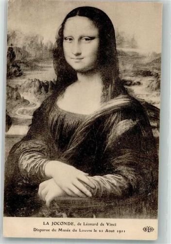 Paris sign. Da Vinci, Leonardo Mona Lisa im Musee du Louvre