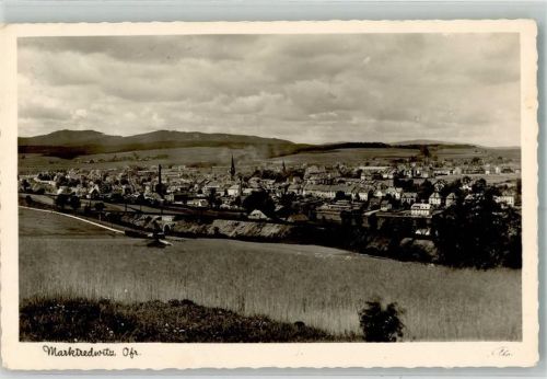 Marktredwitz Panorama des Ortes mit Kösseine und Luisenburg Fotograf Kohlbauer