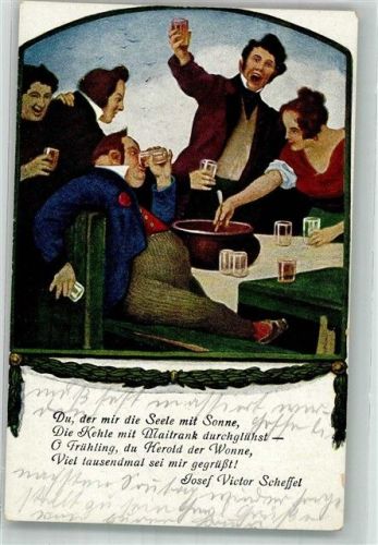 Maibowle G. Hirth`s Verlag Jugend Postkarte Nr. 152