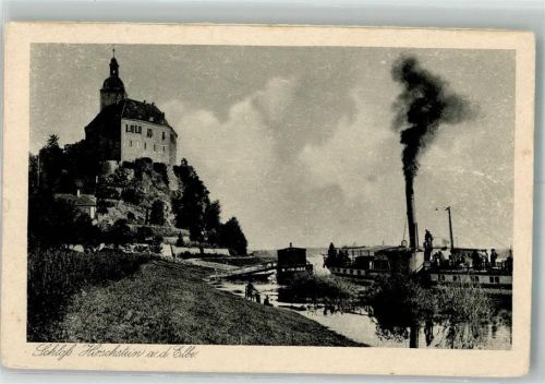 Hirschstein Schloss Hirschstein Dampfschiff