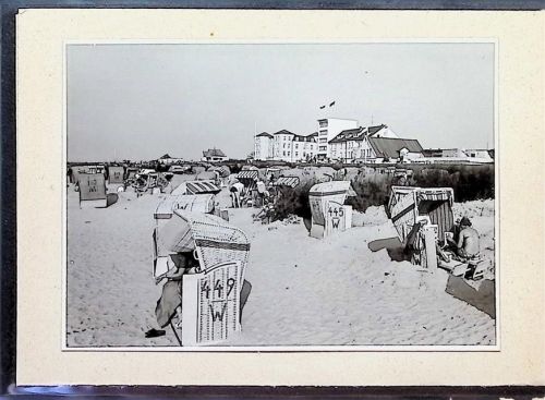 Duhnen Foto montiert auf Karton Strandleben Fotograf Otto Schulze