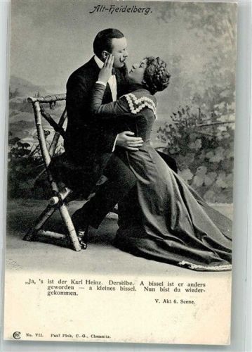 Heidelberg Szene aus dem Schauspiel Alt-Heidelberg Poesie / Liebe