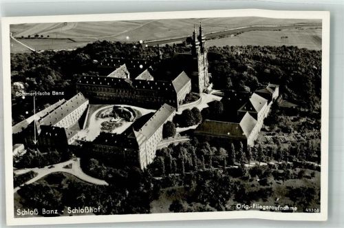 Banz 1939 Fliegeraufnahme von Schloss und Kloster mit Klosterkirche St. Dionysius